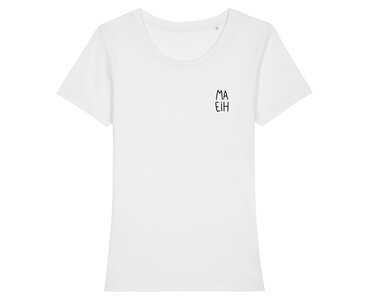 Niet Nu Laura - White "Ma Eih" Girls Shirt