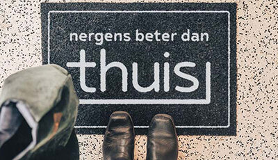 Thuis - deurmat "nergens beter dan Thuis" 