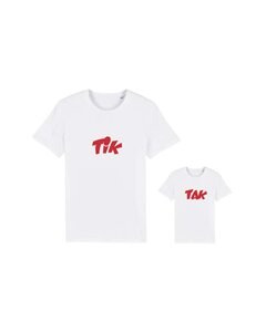 Tik Tak - White "Tik" Unisex T-shirt & White "Tak" Baby Shirt