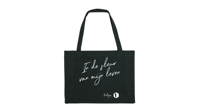 Dertigers - Black "In de sleur van mijn leven" shopping bag