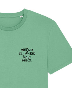 Arnoleon - Dusty Mint 'Vriendelijkheid Kost Niets' T-shirt