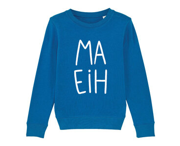 Niet Nu Laura - Royal Blue "Ma Eih" Kids Sweater