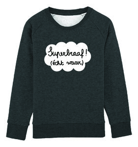 Eva Mouton - Superbraaf! (Kids Dark Heather Grey)