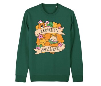  Niet Nu Laura - Bottle Green "Kroketten hamsteren" Unisex Sweater