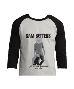 Sam Bettens - Grey/Black 'US Club Tour' 3/4 sleeve T-Shirt