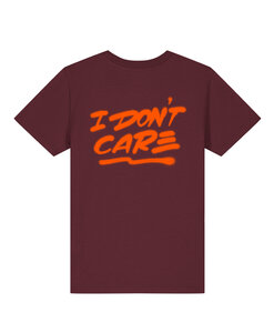 Regi - Burgundy 'I don't care' Kinder T-shirt