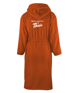 Thuis - Terra Spice 'Logo' Badjas met kap